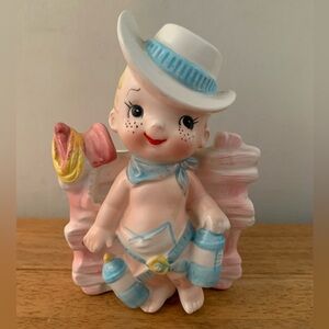 Relpo Vintage 1965 Cowboy Baby Nursery Planter